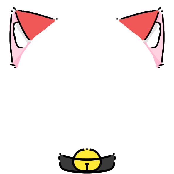 black collar red cat ears Decoration